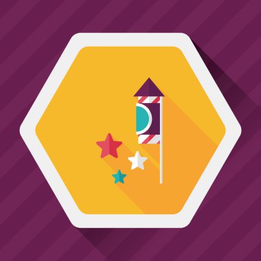 Uzun Gölge, eps10 fişek düz simgesi