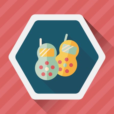 Uzun Gölge, eps10 telsiz düz simgesi