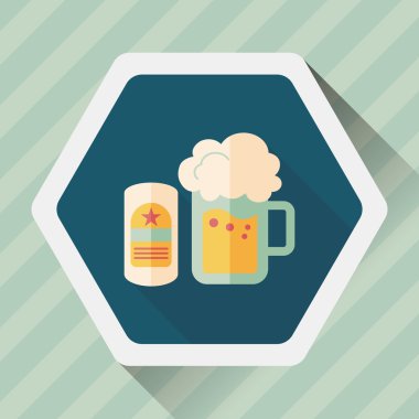 Uzun Gölge, eps10 bira düz simgesi