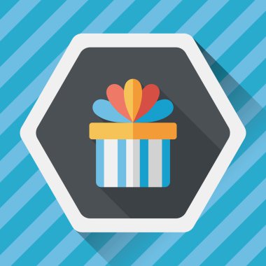 Uzun Gölge, eps10 hediye düz simgesi