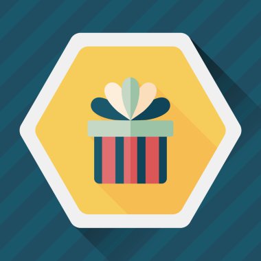 Uzun Gölge, eps10 hediye düz simgesi