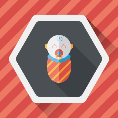 Bebek uzun gölge, eps10 düz simgesiyle