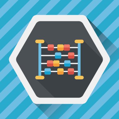 abaküs hesaplama uzun gölge düz simgesiyle