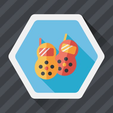 Uzun Gölge, eps10 telsiz düz simgesi