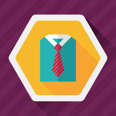 Uzun Gölge, eps10 ile iş gömlek ve kravat düz simgesi