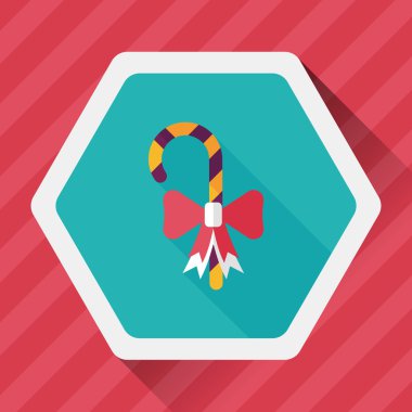 doğum günü şeker düz simgesi ile uzun gölge, eps10