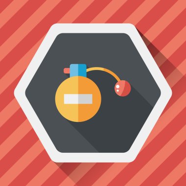 Uzun Gölge, eps10 parfüm düz simgesi