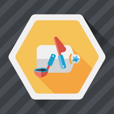 Uzun Gölge, eps10 ile kesme oyuncak düz simgesi