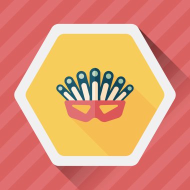 Uzun Gölge, eps10 ile parti maskesi düz simgesi