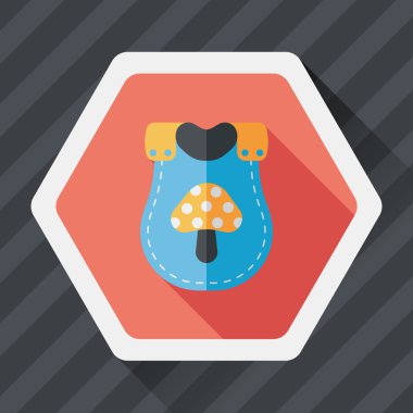 Bebek önlüğü uzun gölge, eps 10 düz simgesiyle