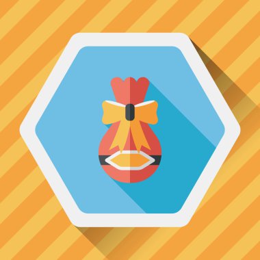 Uzun Gölge, eps10 hediye düz simgesi