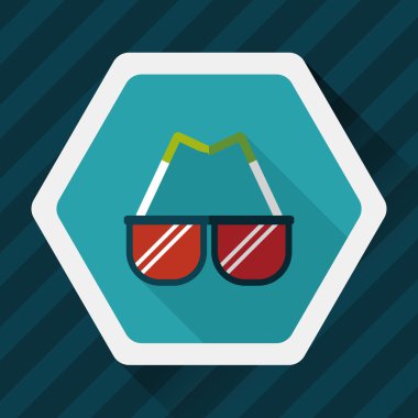 Güneş gözlüğü uzun gölge, eps10 düz simgesiyle