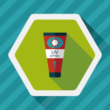 Uzun gölgeli güneş kremi simgesi, eps10