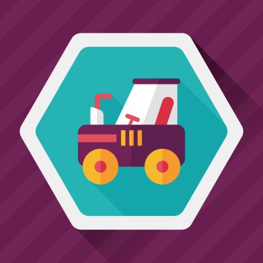 Uzun Gölge, eps10 traktör düz simgesi