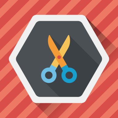 Uzun Gölge, eps10 makas düz simgesi