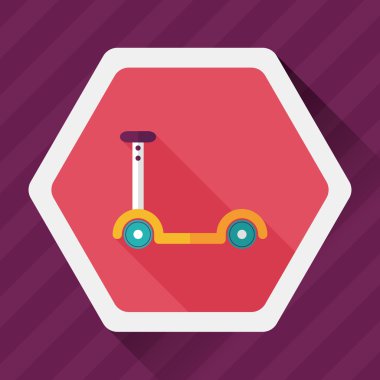 Scooter uzun gölge, eps10 düz simgesiyle