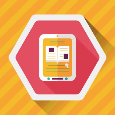 e-öğrenme uzun gölge, eps10 düz simgesi