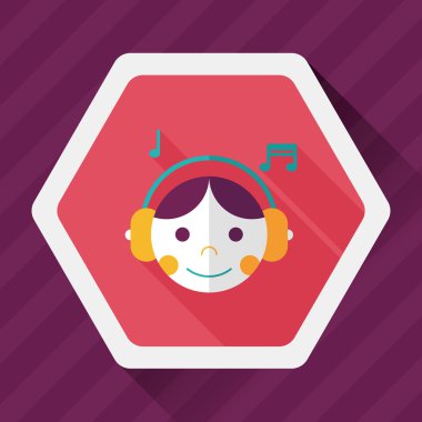 Uzun Gölge, eps10 ile müzik düz simgesi