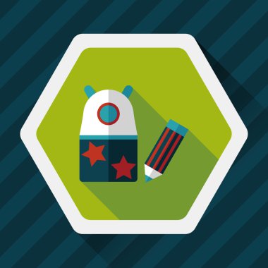 kalem kalemtıraş düz simgesi ile uzun gölge, eps10