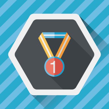 Uzun Gölge, eps10 ile düz simgesi Madalyası