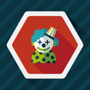 Palyaço uzun gölge, eps10 düz simgesi