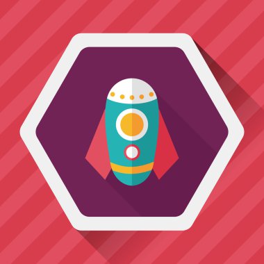 Uzun Gölge, eps10 roket düz simgesi