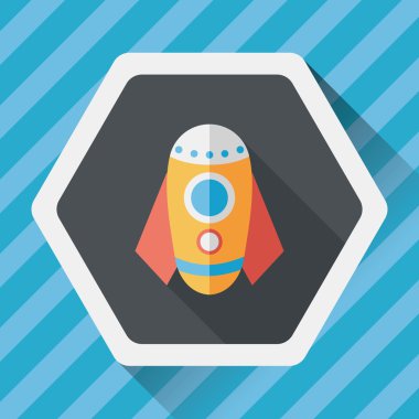 Uzun Gölge, eps10 roket düz simgesi