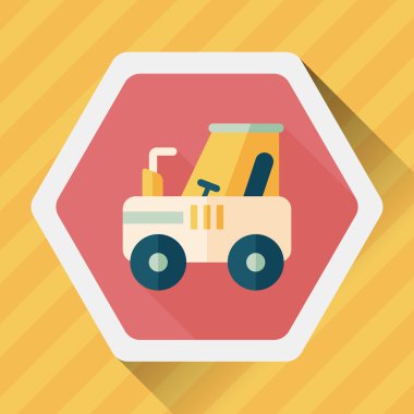 Uzun Gölge, eps10 traktör düz simgesi