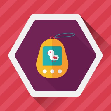 Uzun Gölge, eps 10 cep pet düz simgesiyle