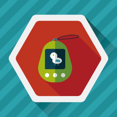 Uzun Gölge, eps 10 cep pet düz simgesiyle