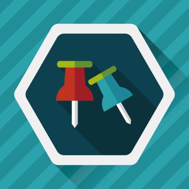 Uzun Gölge, eps10 ile itme PIN düz simgesi