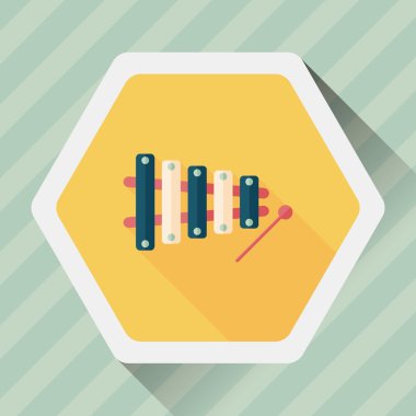 Uzun Gölge, eps10 ksilofon düz simgesi