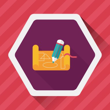 Uzun Gölge, eps10 planı düz simgesi