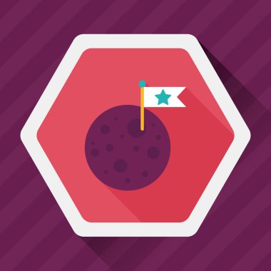 Uzun Gölge, eps10 ile alan ay düz simgesi