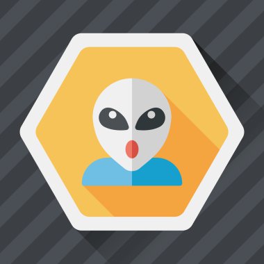 Uzun Gölge, eps10 alanı yabancı düz simgesiyle