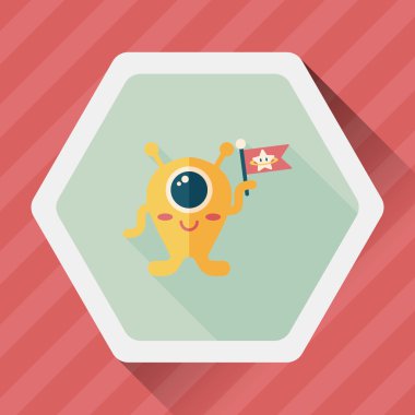 Uzun Gölge, eps10 alanı yabancı düz simgesiyle