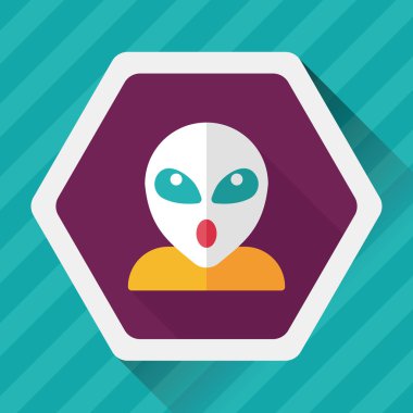 Uzun Gölge, eps10 alanı yabancı düz simgesiyle