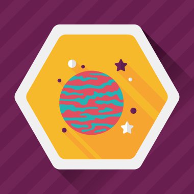 Uzun Gölge, eps10 ile alan gezegen düz simgesi