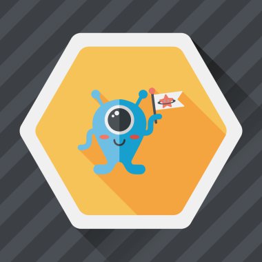 Uzun Gölge, eps10 alanı yabancı düz simgesiyle