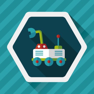 Uzun Gölge, eps10 ile alan Rover düz simgesi