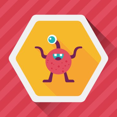 Uzun Gölge, eps10 alanı yabancı düz simgesiyle