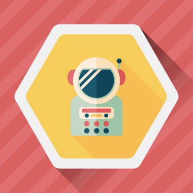 Uzun Gölge, eps10 ile uzay astronot düz simgesi