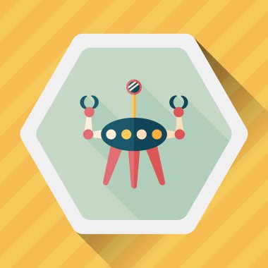 Uzun Gölge, eps10 ile alan robot düz simgesi