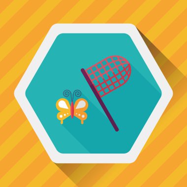 Uzun gölgeli kelebek ağı simgesi, eps10