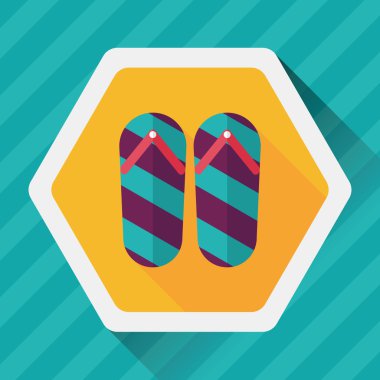 Uzun Gölge, eps10 ile flip flop düz simgesi