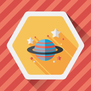 Uzun Gölge, eps10 ile alan gezegen düz simgesi