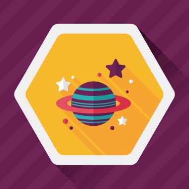 Uzun Gölge, eps10 ile alan gezegen düz simgesi