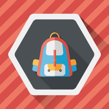 Uzun Gölge, eps10 ile düz kutsal kişilerin resmi sırt çantası