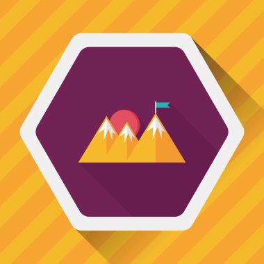 Çin yeni yılı uzun gölge, eps10 düz simgesiyle