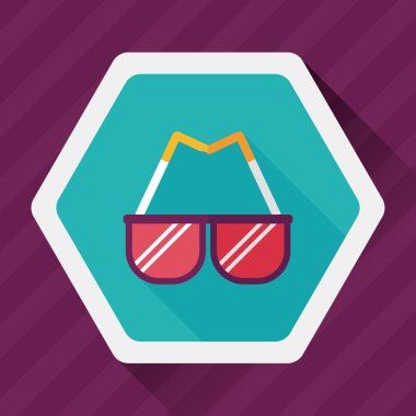 Çin yeni yılı uzun gölge, eps10 düz simgesiyle